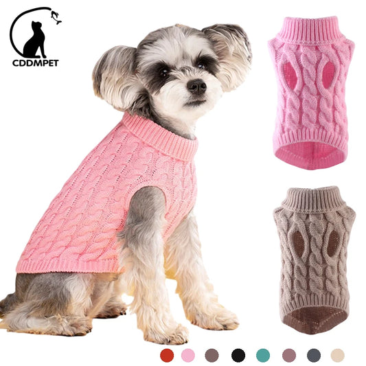 Dog Sweaters for Small Dogs - Winter Warm Turtleneck Knitted Pet Sweater Vest for Chihuahua, Yorkie, and Cats