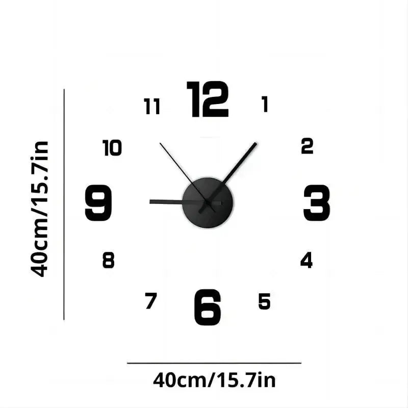 Modern Digital Wall Clock with Large Acrylic Mirror Stickers for Living Room, Bedroom, and Garden Decor