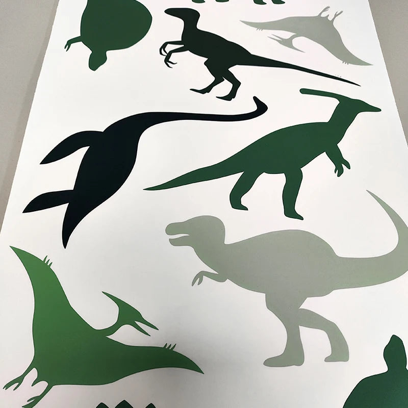 Boho Cartoon Dinosaur Wall Stickers - DIY Nursery Decor for Boys' Bedroom or Baby Room