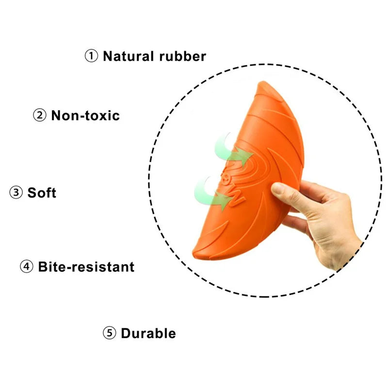 Ouzey Bite Resistant Flying Disc Toys - Durable & Multifunctional Outdoor Interactive Dog Training Discs for Puppies & Dogs