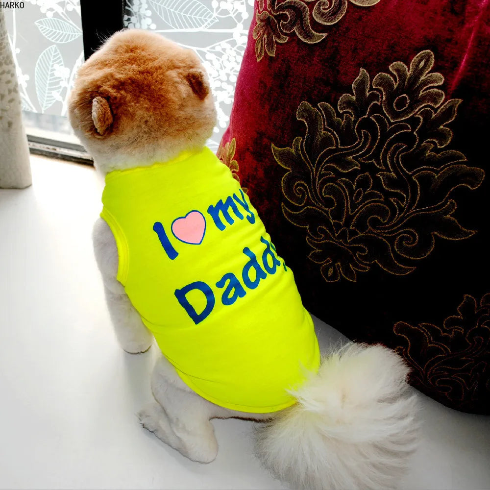 Cute Summer Pet T-Shirts | Puppy Dog Vest | Cotton Dog & Cat Apparel | Fun Pug Costumes for Small Dogs