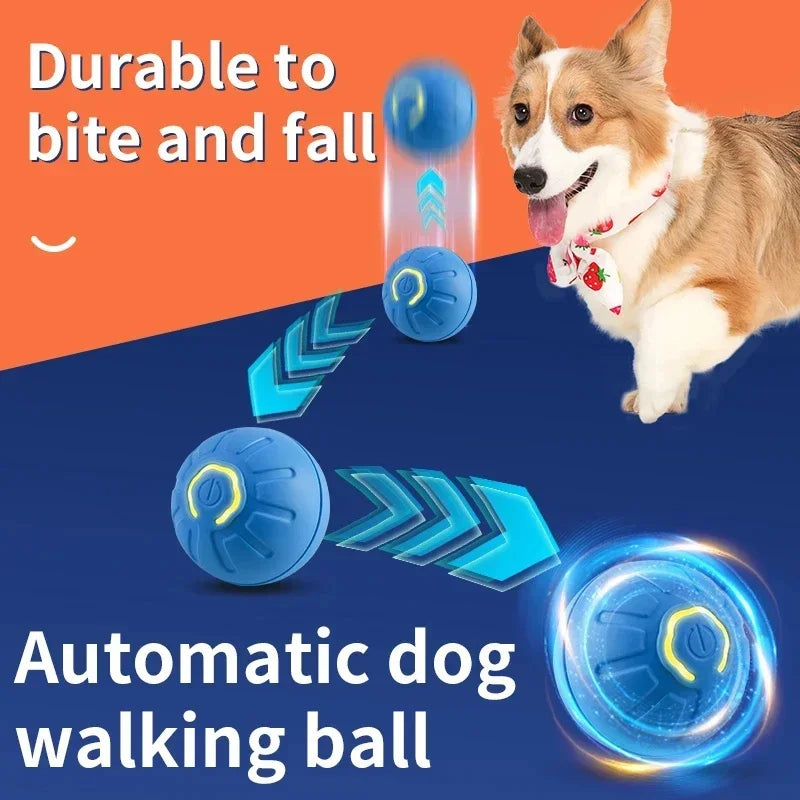 Smart Dog Toy Ball - Electronic Interactive USB Moving Ball for Dogs and Cats, Bouncing Pet Toy