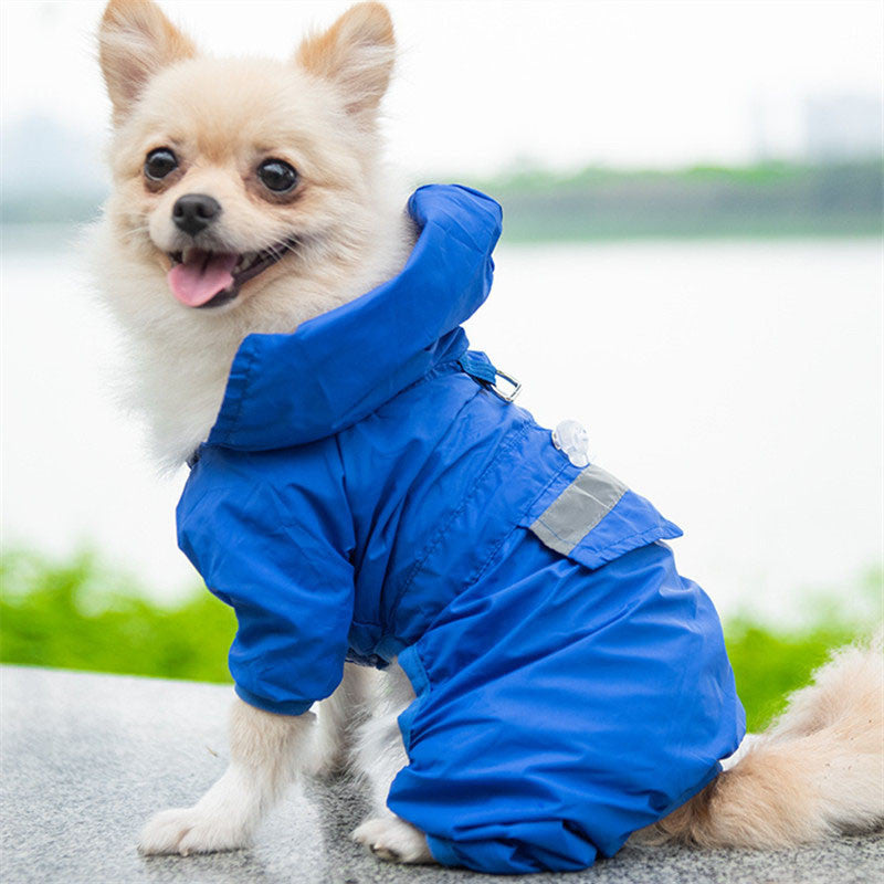 Reflective Pet Dog Raincoat - Waterproof Hooded Jacket for Small to Medium Dogs & Cats | Outdoor Pet Rainwear Apparel