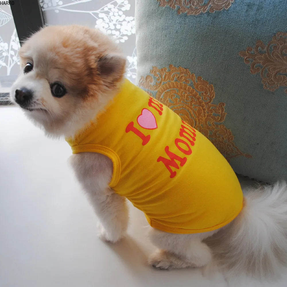 Cute Summer Pet T-Shirts | Puppy Dog Vest | Cotton Dog & Cat Apparel | Fun Pug Costumes for Small Dogs