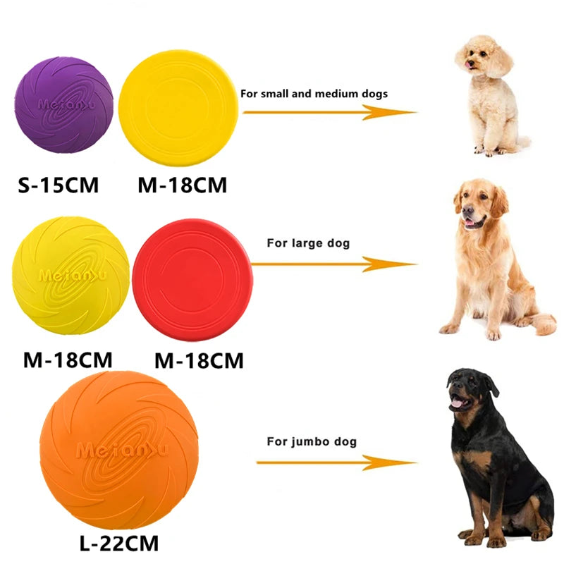 Ouzey Bite Resistant Flying Disc Toys - Durable & Multifunctional Outdoor Interactive Dog Training Discs for Puppies & Dogs