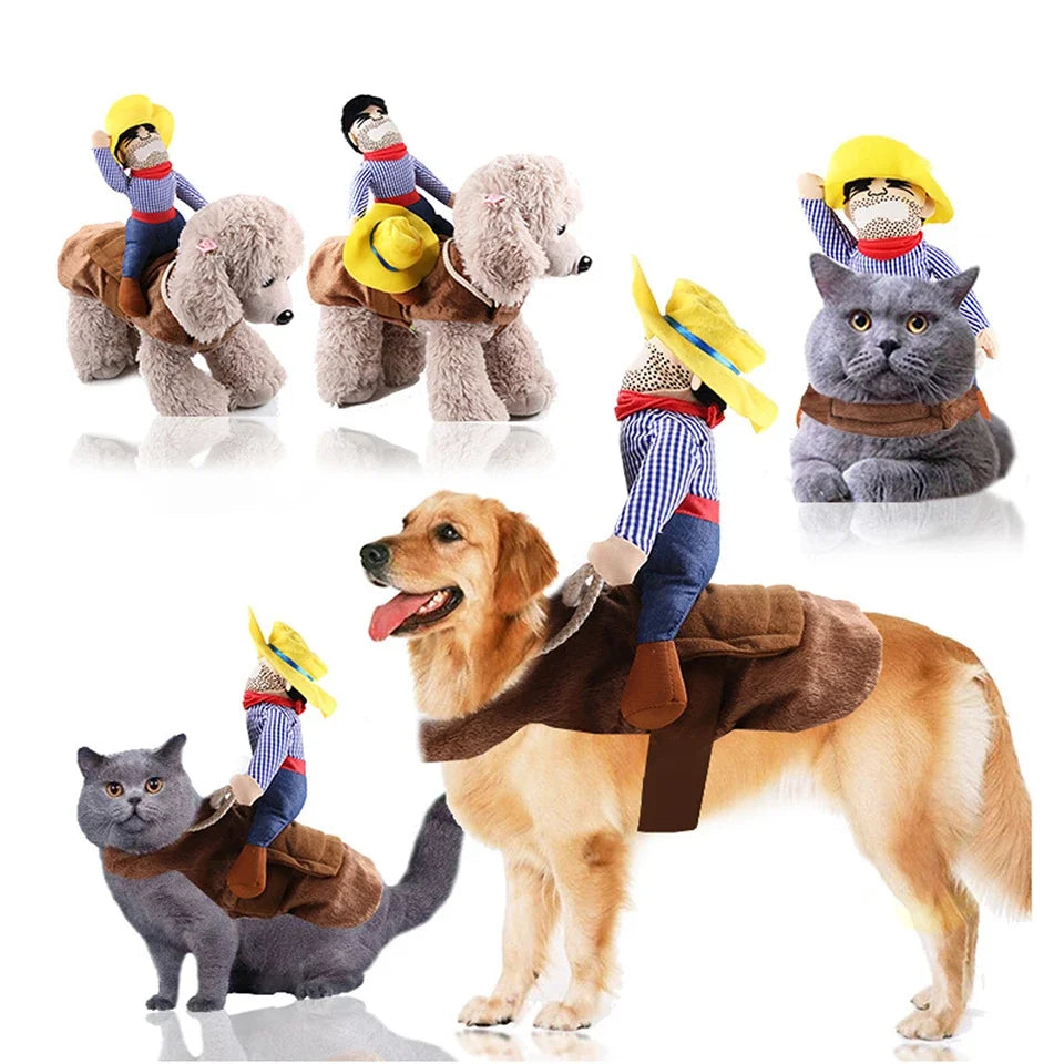 NONOR Cowboy Dog Costume – Funny Party Dress-Up Outfit for Dogs