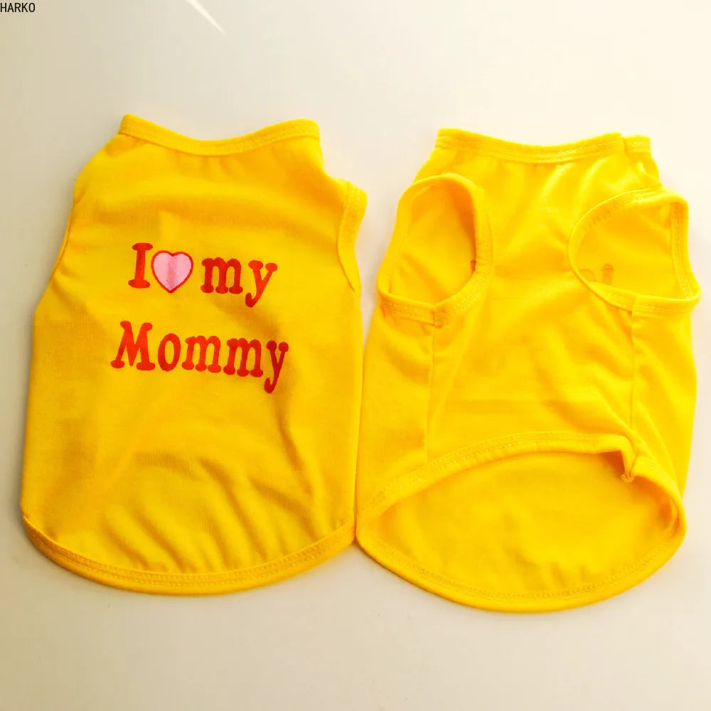 Cute Summer Pet T-Shirts | Puppy Dog Vest | Cotton Dog & Cat Apparel | Fun Pug Costumes for Small Dogs