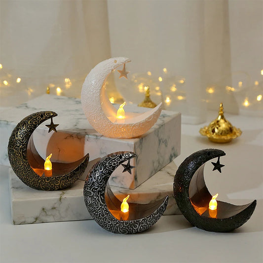 Elegant Star & Moon Candle Holder – Perfect for Christmas, Weddings, and Romantic Home Decor