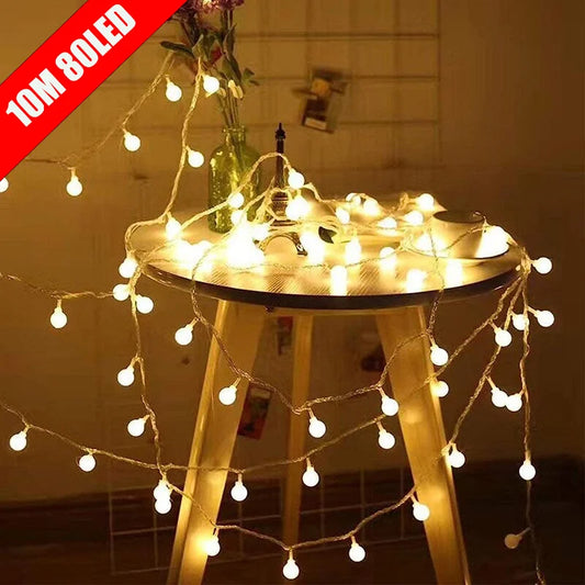 LED Ball String Lights, USB/Battery Operated, Outdoor Fairy Globe Lights for Wedding, Halloween, Garden, and Christmas Decor