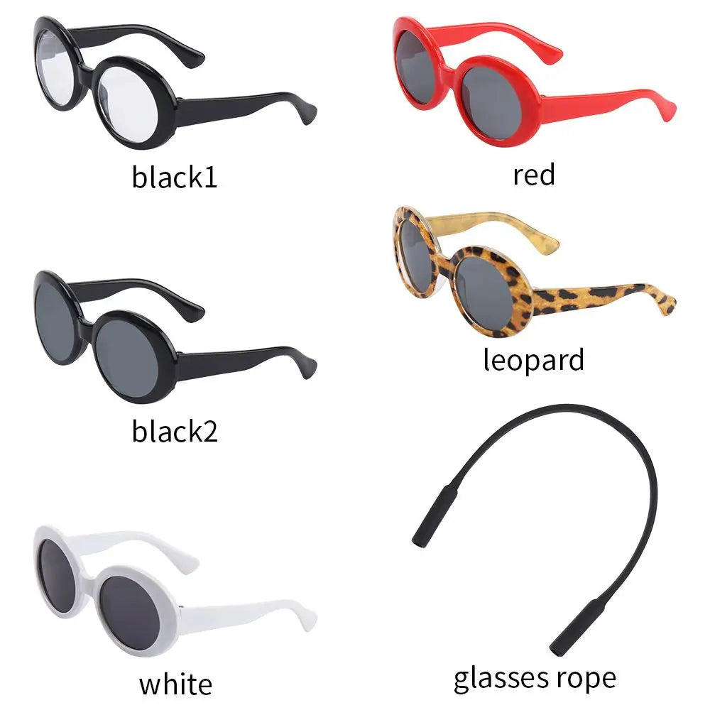 Stylish Pet Sunglasses – Round Frames for Dogs & Cats, Perfect for Photoshoots & Fashion!