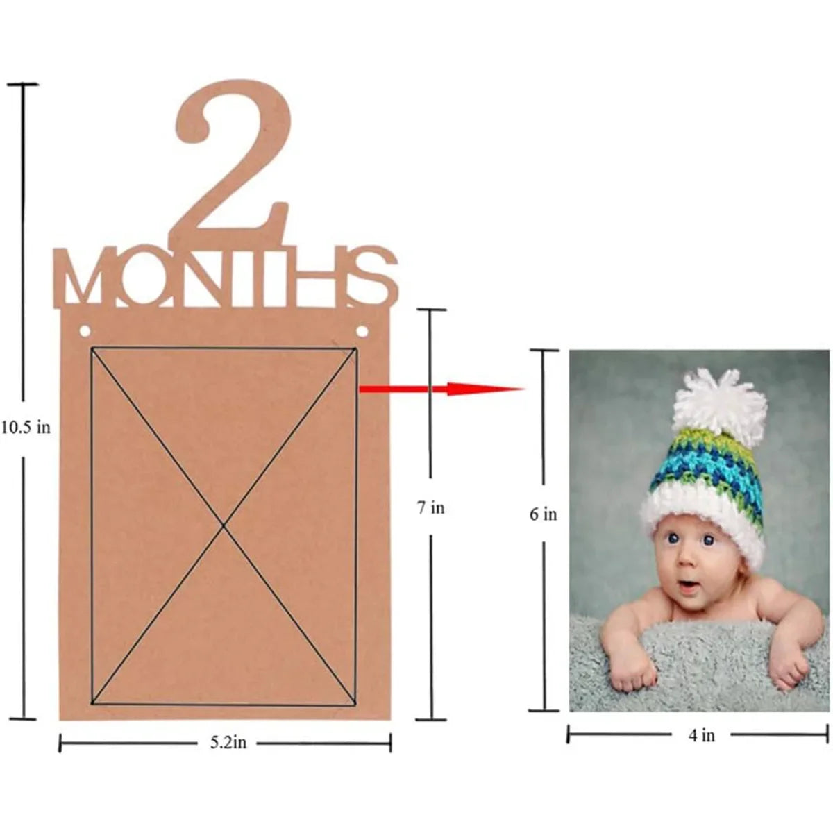 Birthday Baby 1 Year 12-Month Photo Banner - First Birthday Party Decoration for Boys & Girls