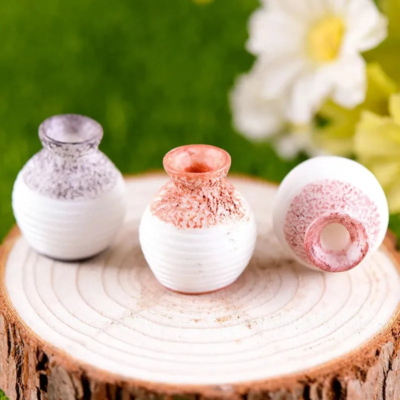 Miniature Resin Vase - Small Decorative Vases for Home and Garden