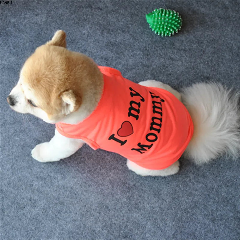 Cute Summer Pet T-Shirts | Puppy Dog Vest | Cotton Dog & Cat Apparel | Fun Pug Costumes for Small Dogs