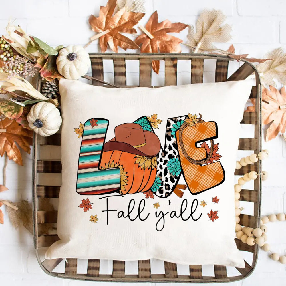 Autumn Cozy: "Pumpkin Spice & Everything Nice" & More Fall Couch Cushion Covers