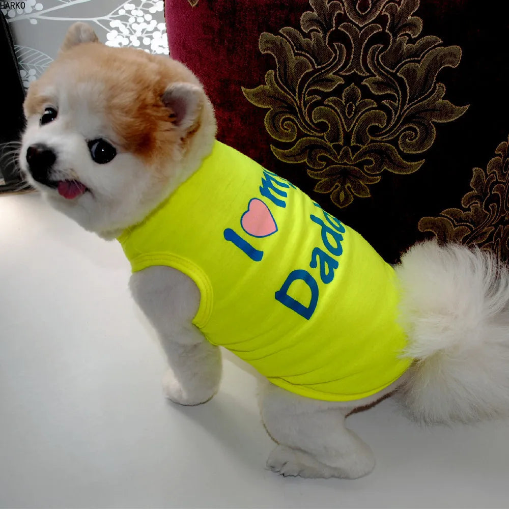 Cute Summer Pet T-Shirts | Puppy Dog Vest | Cotton Dog & Cat Apparel | Fun Pug Costumes for Small Dogs