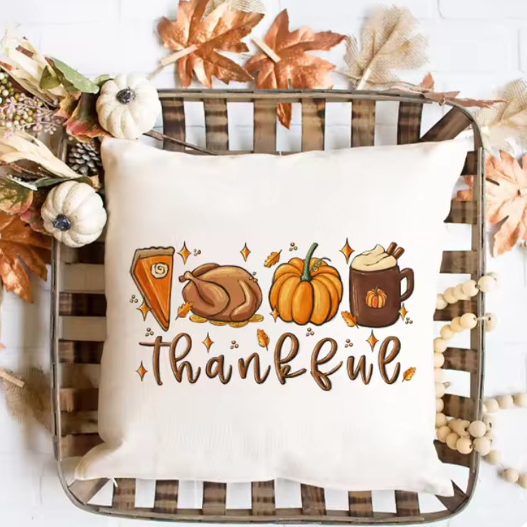 Autumn Cozy: "Pumpkin Spice & Everything Nice" & More Fall Couch Cushion Covers